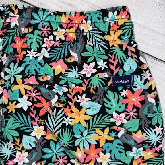 Chubbies NEW "The Bloomerangs" Men's Classic Swim Trunks Jungle Print Size Small - Picture 12 of 12
